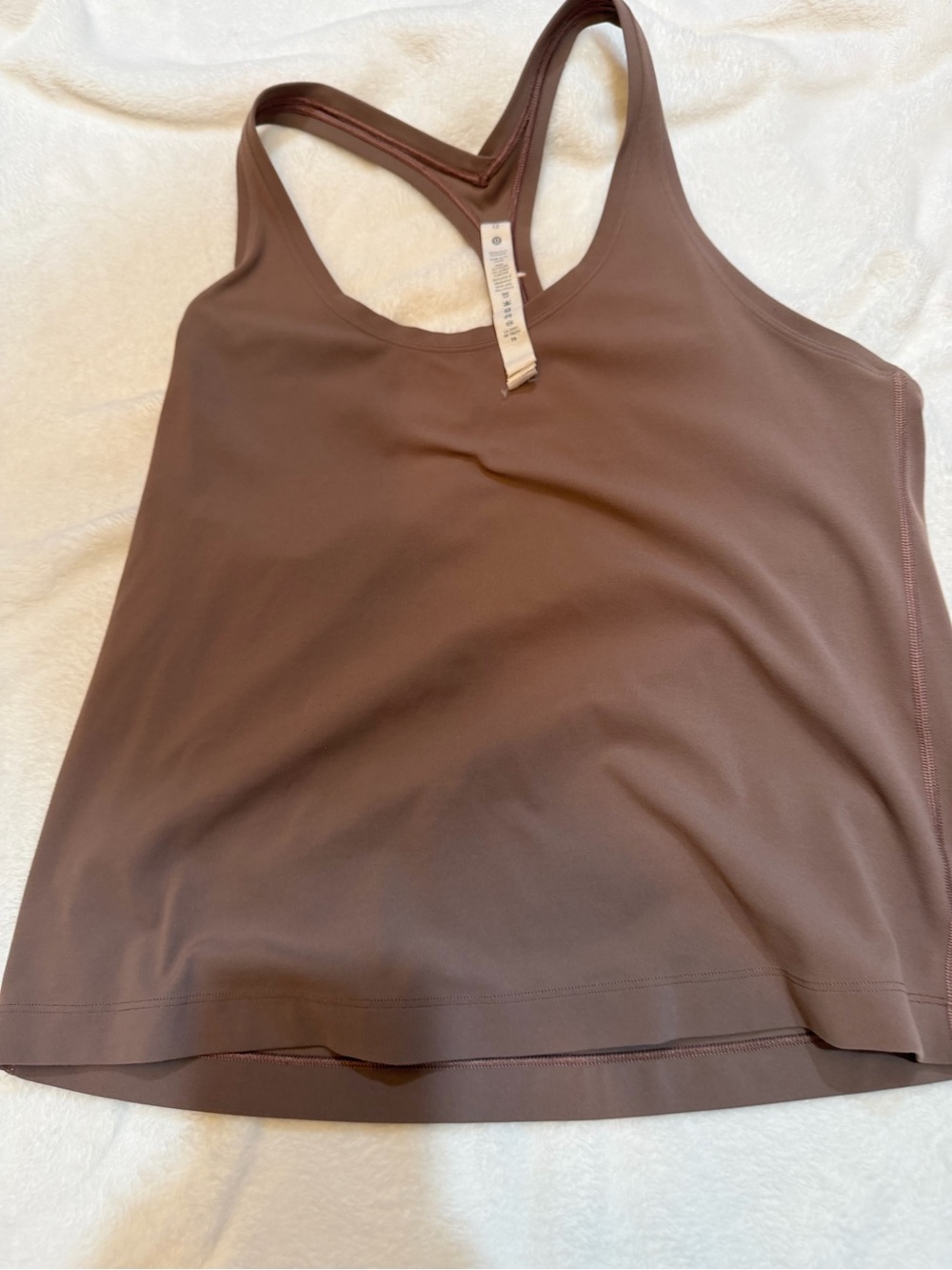 Lululemon Racerback Tank Top Size 12 Brown Taupe